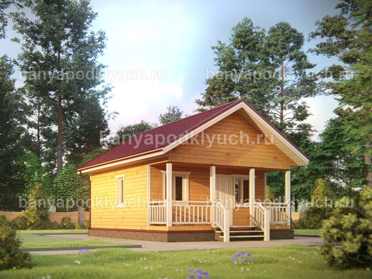 Баня из бруса 7.5x6 м Баня из бруса 7.5x6 м