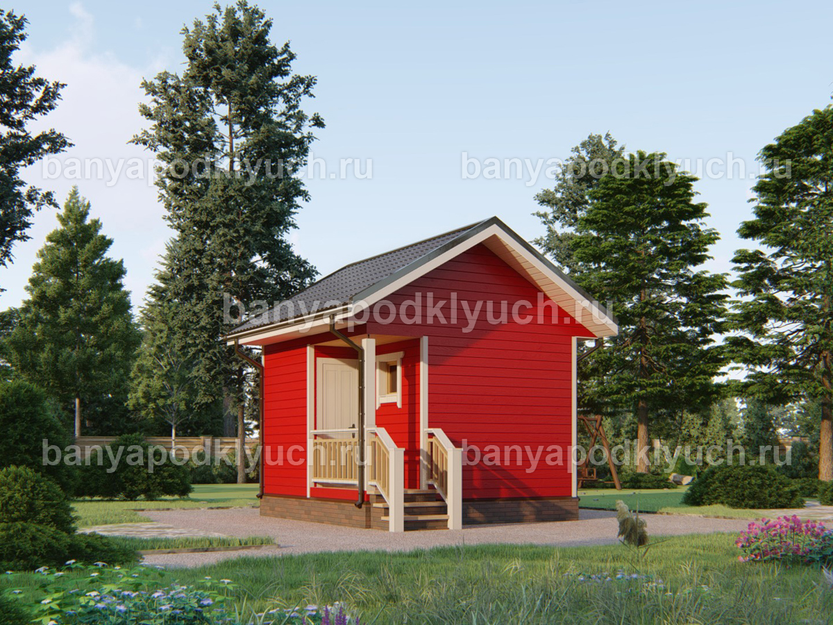 Каркасная баня 4x4 м Каркасная баня 4x4 м